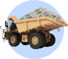 dump truck full of money