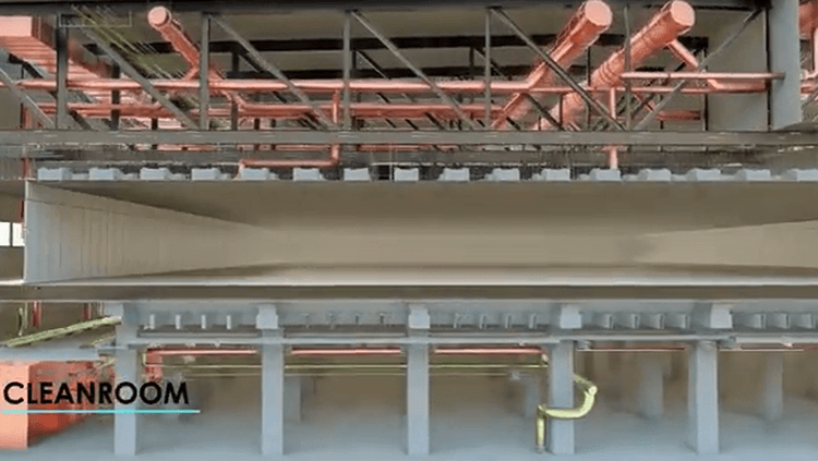 Cleanroom construction illustration.