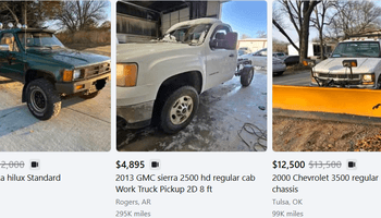 An illustration of snow trucks in marketplace.