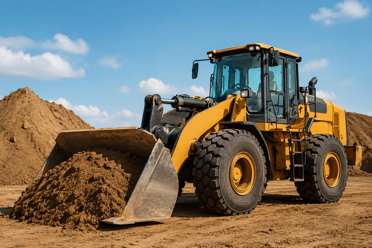 An illustration of versatile and agile front end loader for various applications.