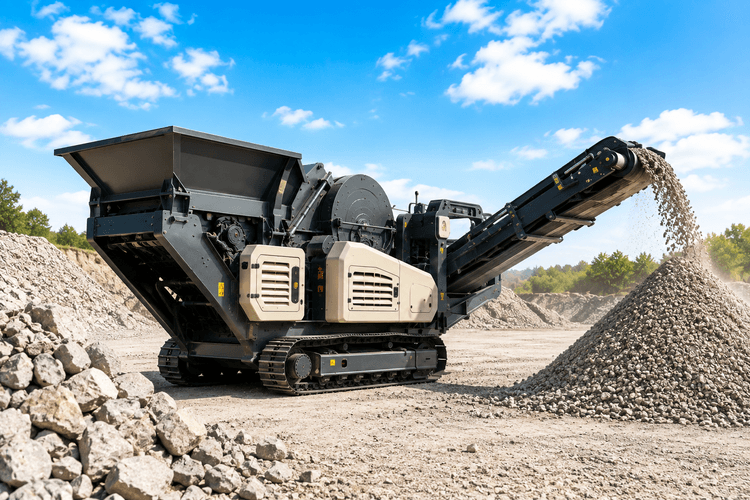 compact jaw crusher in action