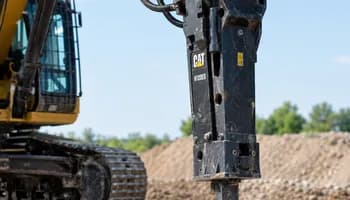Hydraulic Breakers in road construction image.