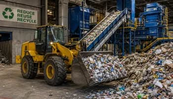 Industrial Recycling Facility with Wheel Loader
