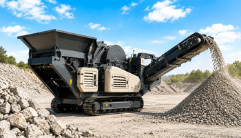 compact jaw crusher in action