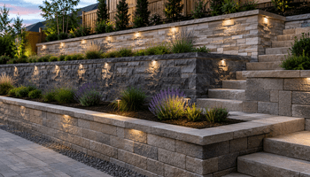 Sample of retaining wall construction 2025.