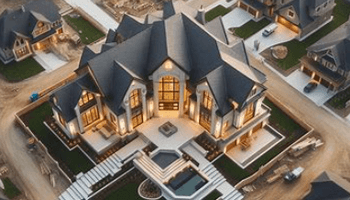 Illustration of Custom home building.