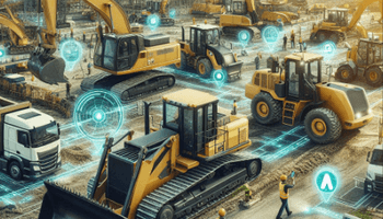 Construction Vehicles with GPS Devices