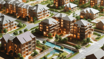 An image illustrating Residential building spread on a table.