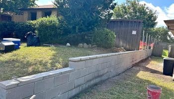 Blockwall construction illustration.