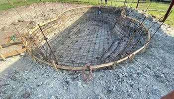 Pool construction illustration.