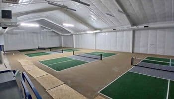 Pickleball court construction 2025.